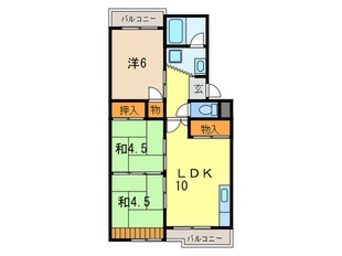 グリ－ンハイツ桃山の物件間取画像